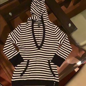long sleeved sweater hoodie, stripes. ralph lauren